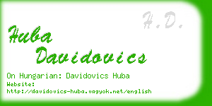 huba davidovics business card